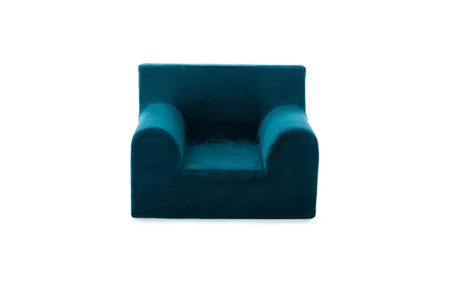 Velvet Armchair For Children - Petrol Blue