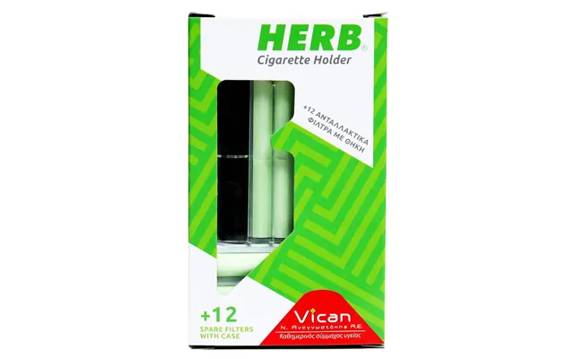 Vican Herb Cigarette Holder With 12 Filters & Case