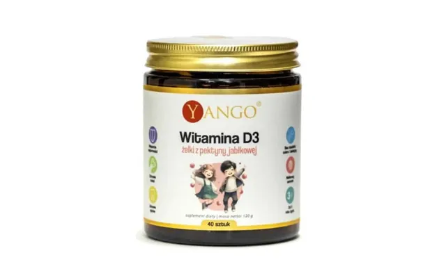 Vitamin D3 Gels From Apple Pectin - Raspberry Flavor 40 Pieces Yango