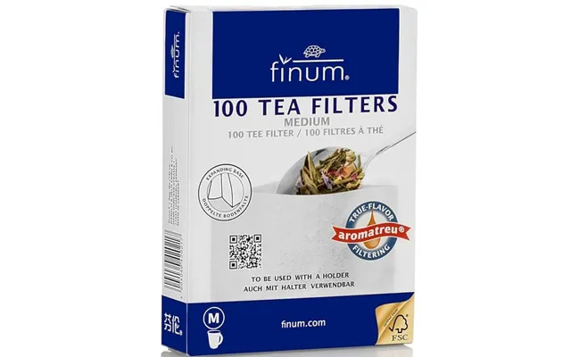 White Tea Filters Size M - 100 Pieces