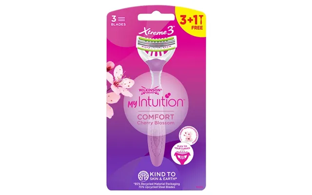 Wilkinson Sword Xtreme 3 My Intuition Women's Disposable Razor Triple Blade Comfort Cherry Blossom 3pcs 1pc Free product image