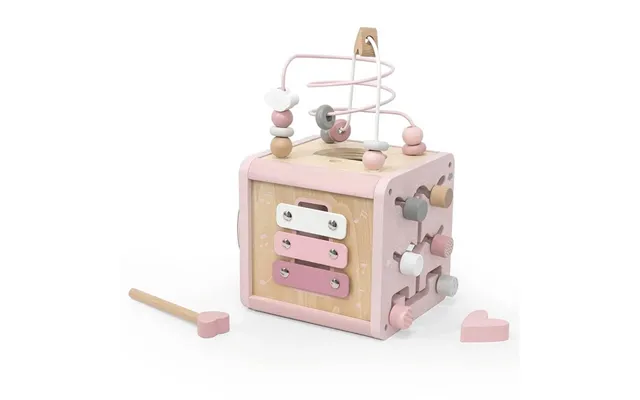 Wooden Cube Toy - Pink