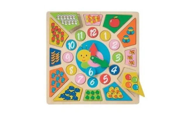 Wooden Educational Clock - New Classic Toys product image