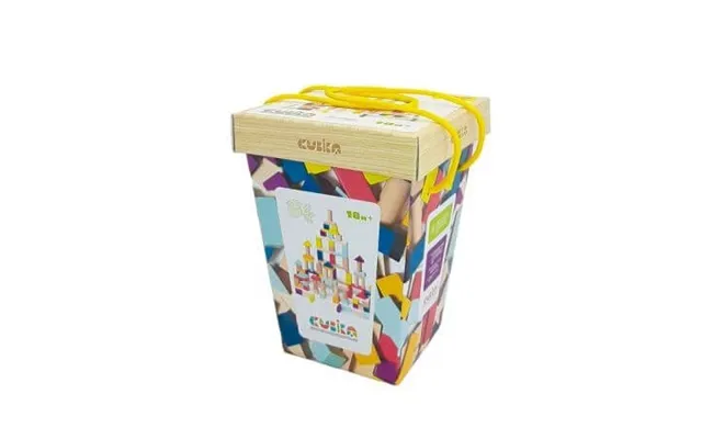 Wooden Game Set Of 100 Building Pieces - Cubika