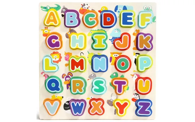 Wooden Puzzle Letters And Animals - 2 Years