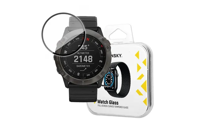 Wozinsky Watch Glass Hybrid Glass For Garmin Fenix 6 Pro Black product image