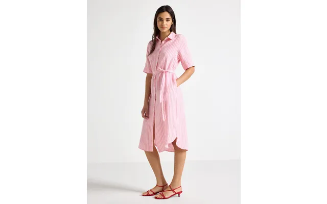 Midi Shirt Dress In Linen