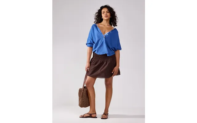 Mini Skirt With Smocked Waist