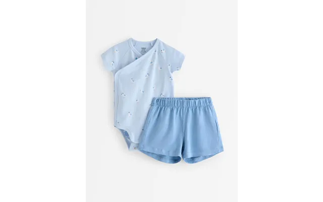 Set - Wrap Bodysuit And Shorts
