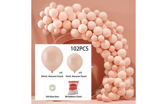 100pcs Wedding Macaron Monochrome Balloon Chain Set-pink