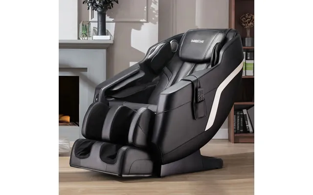 105cm H Real Relax Black Faux Leather Massage Chair With 6 Pre-set Auto Modes Bluetooth Speaker