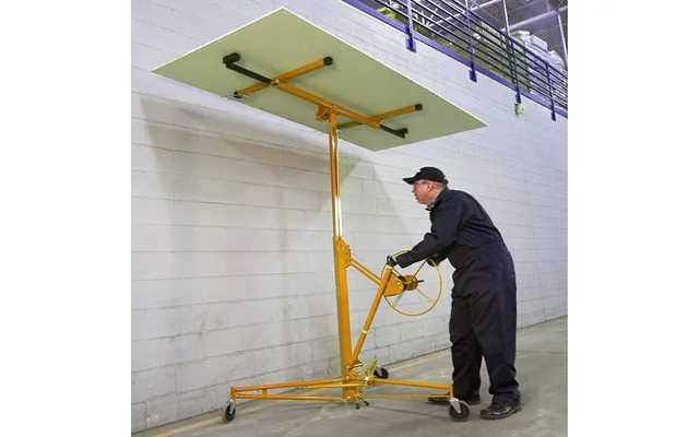 11 16ft Yellow Red Black Blue Drywall Lifter With Rolling Casters Panel Hoist - 16 Feet Yellow