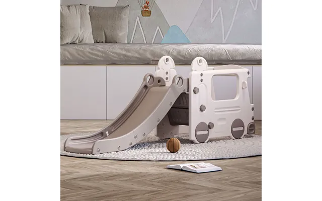 2 In 1 Indoor Kids Bus Toddlers Safety Climber Playset With Slide