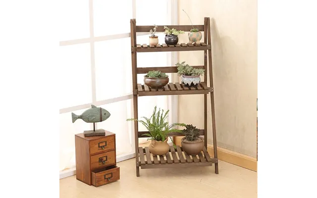 3 Tier Wooden Flower Stand Plant Display Shelf Storage Rack Pot Holder Outdoor