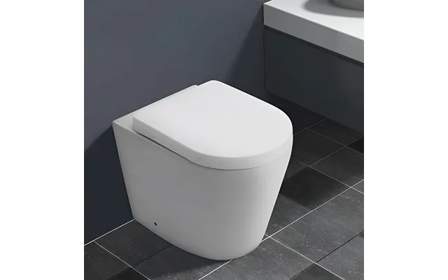 35cm W White Bathroom Wall Mounted Elongated Toilet