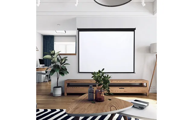 4 3 Projector Screen With Manual Pull Down For Home Theater - 165cm W X 124cm H