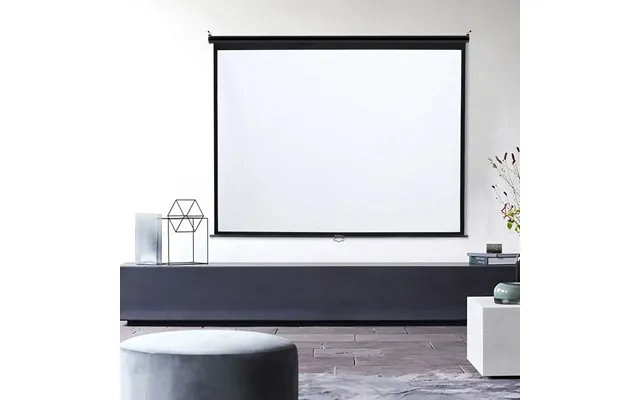 4 3 Projector Screen With Manual Pull Down For Home Theater - 197cm W X 147cm H