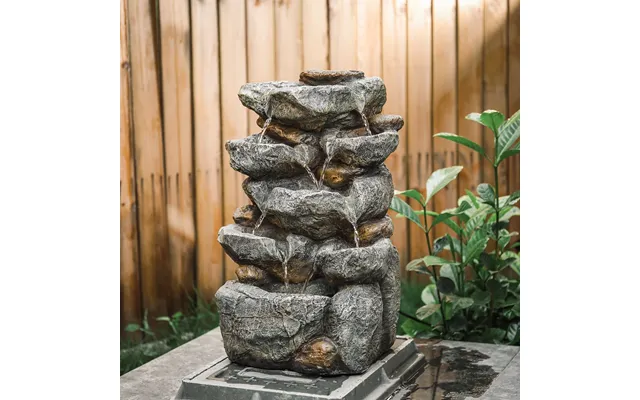 49cm Height Garden Cascading Waterfall Tiered Water Fountain Pump