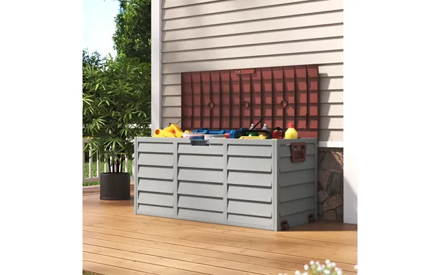 4ft Pp Garden Storage Deck Box Large Outdoor Grey Black - Style B Grey Brown