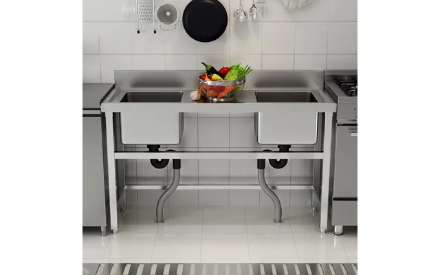 4ft Stainless Steel Kitchen Commercial 3-compartment Sink With Drainboard - Middle Drainboard