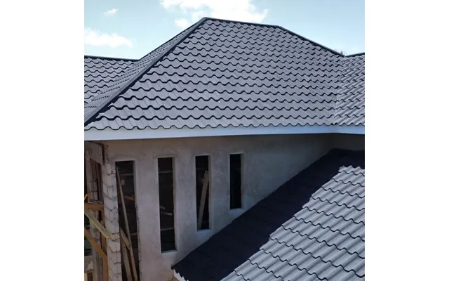 5 10pcs Golan Tiles Stone Coated Metal Roofing - Grey 10pcs