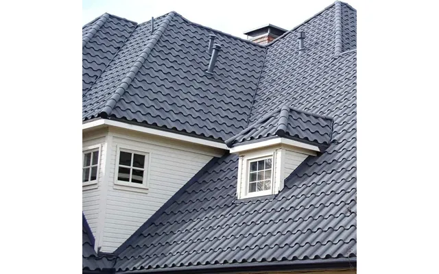 5 10pcs Golan Tiles Stone Coated Metal Roofing - Grey 5pcs