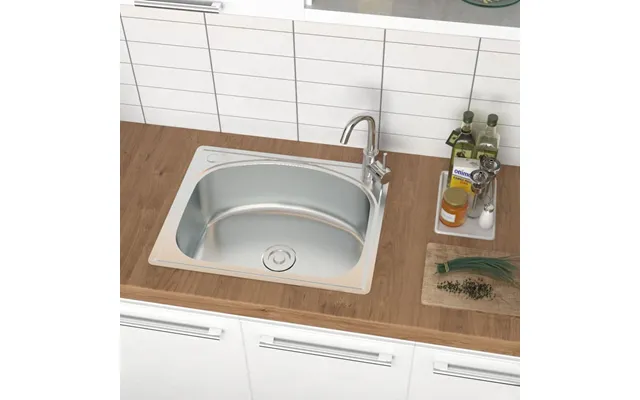 60 68cm W Stainless Steel Kitchen Sink Single Bowl Catering - 55cm W X 45cm D X 19cm H