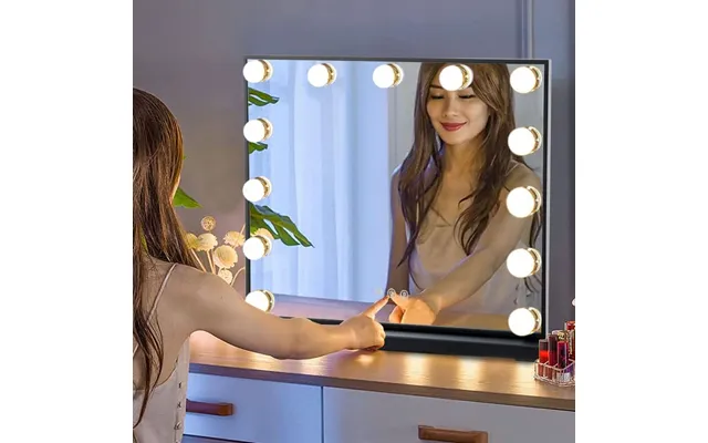 62cm Wide Rectangle Hollywood Led Makeup Vanity Mirror - 52cm W X 10cm D X 42cm H
