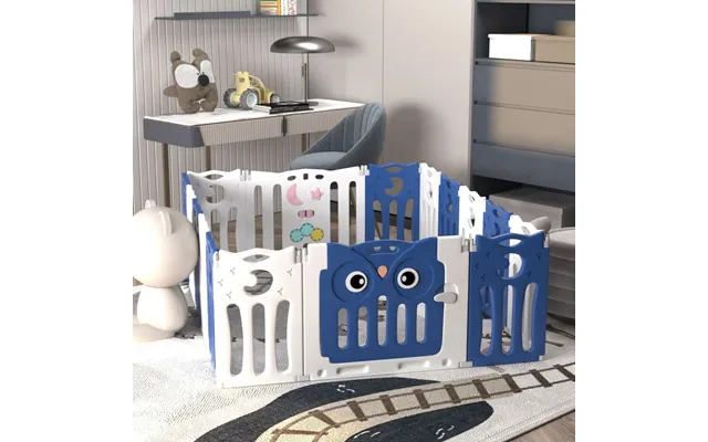 63cm H Kids Safety Play Yard Blue Foldable Home Activity Center - 16 Panels Blue