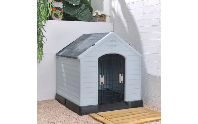 82cm H Outdoor Waterproof Dog House With Air Vents And Door