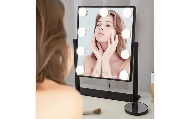 Adjustable Led Hollywood Vanity Mirror Touch Screen Control - Black Single