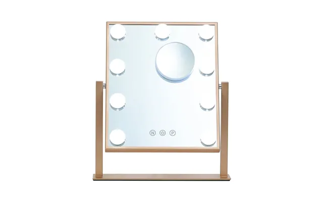 Adjustable Led Hollywood Vanity Mirror Touch Screen Control - Rose Gold With Magnifier