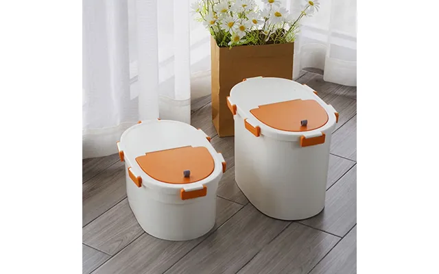 Airtight Flat-top Pet Food Storage Bin For Dogs And Cats - 4-6kg Capacity