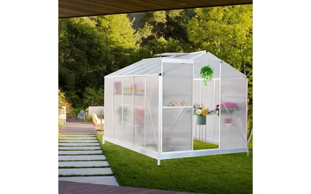 Aluminium Hobby Greenhouse With Window Opening - With Base