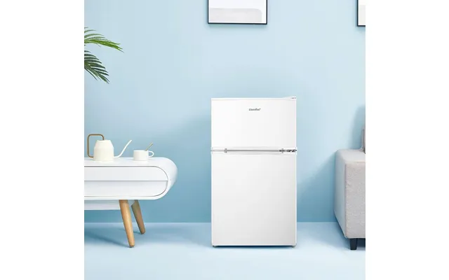 Comfee 87l White Black Under Counter Fridge Freezer With Adjustable Thermostat - White