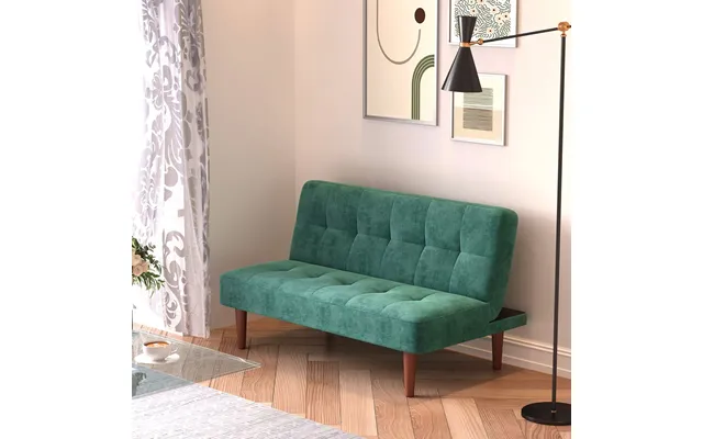 Compact Convertible Sofa Bed With Wooden Legs And Comfortable Upholstery