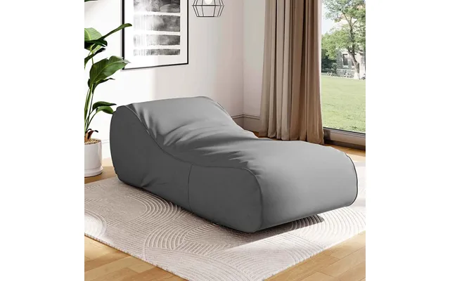 Dense Filling Comfy Lounger For Living Room - Dark Grey