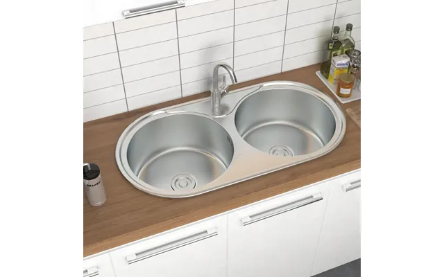 Double Bowl Kitchen Sink 0.6mm Stainless Steel Catering Sink