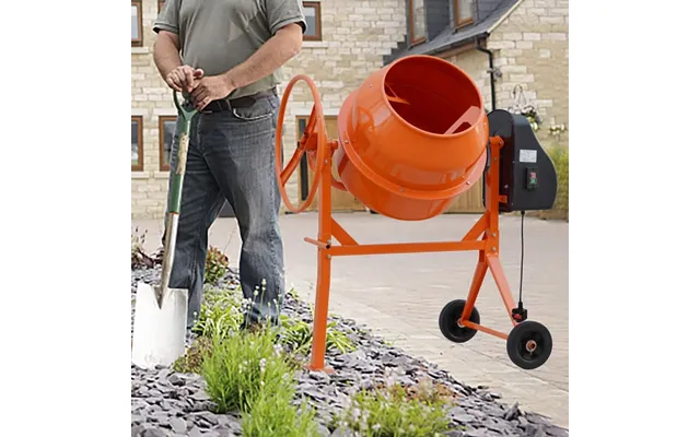Durable And Versatile Cement Mixer With Easy Movement - Orange Medium