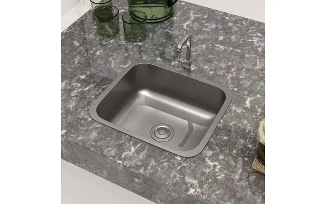 Inset Single Bowl Sink Stainless Steel Kitchen Deep Sinks Large Capacity - 49