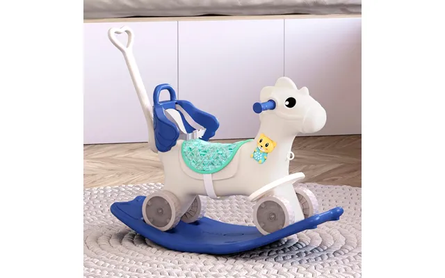 Kids Plastic Rocking Horse For Sunmer Holidays Gift - Blue