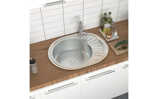 Large Inset Stainless Steel Kitchen Sink - 57cm W X 45cm D X 17