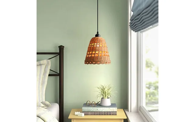 Lightsin Modern Bamboo Handwoven Warm Glow Pendant Light - 1 Unit