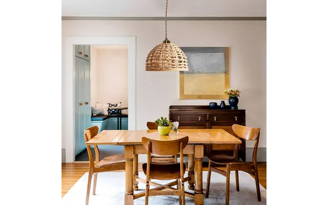 Lightsin Nature-inspired Wooden Dome Warm Glow Pendant Light - 1 Unit