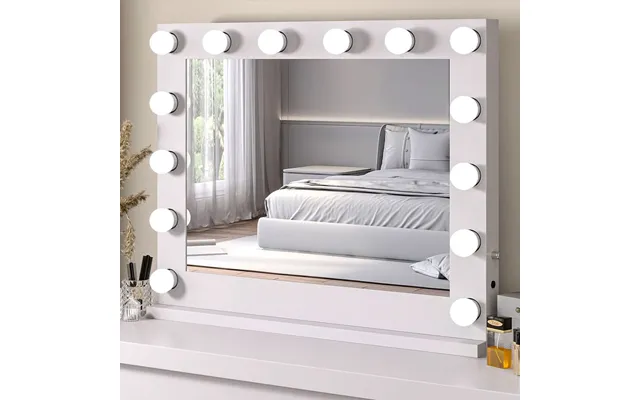 Metal Bulb Makeup Mirror For Tabletop - 80cm Width
