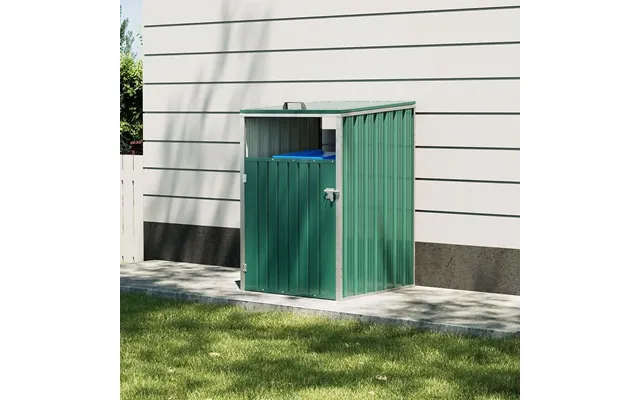 Metal Outdoor Bin Shed For 1 2 3 4 Trash Bins - Green Singlebin*2