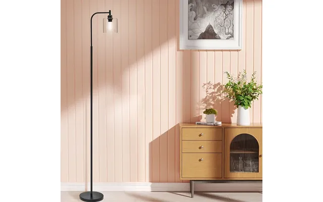 Minimalist Floor Lamp With Glass Lampshade
