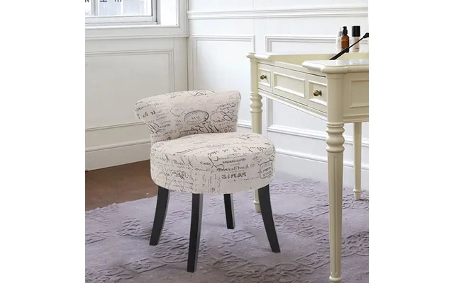 Modern Dressing Stool With Tech Fabric - 1 Unit