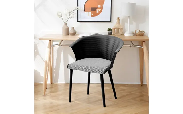 Modern Gray Plastic Chairs, Set Of Four, Durable And Lightweight - Black