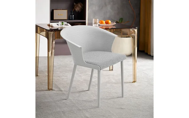 Modern Gray Plastic Chairs, Set Of Four, Durable And Lightweight - Gray